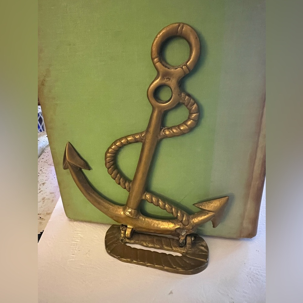 Nautical Brass Anchor Bookends